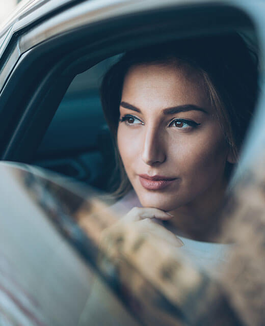 lady in the car